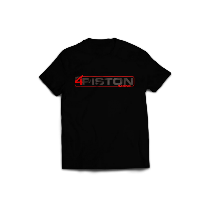 T-Shirt 4Piston 4P Logo - Noir et Rouge