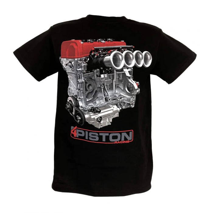 4Piston K-Series ALL MOTOR T-Shirt - Black and Red