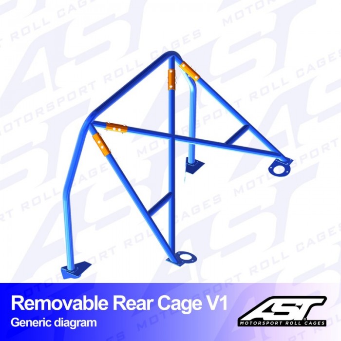 AST Motorpsort Rear Roll Cage X-Design V1 - Civic Type R EP3 01-05