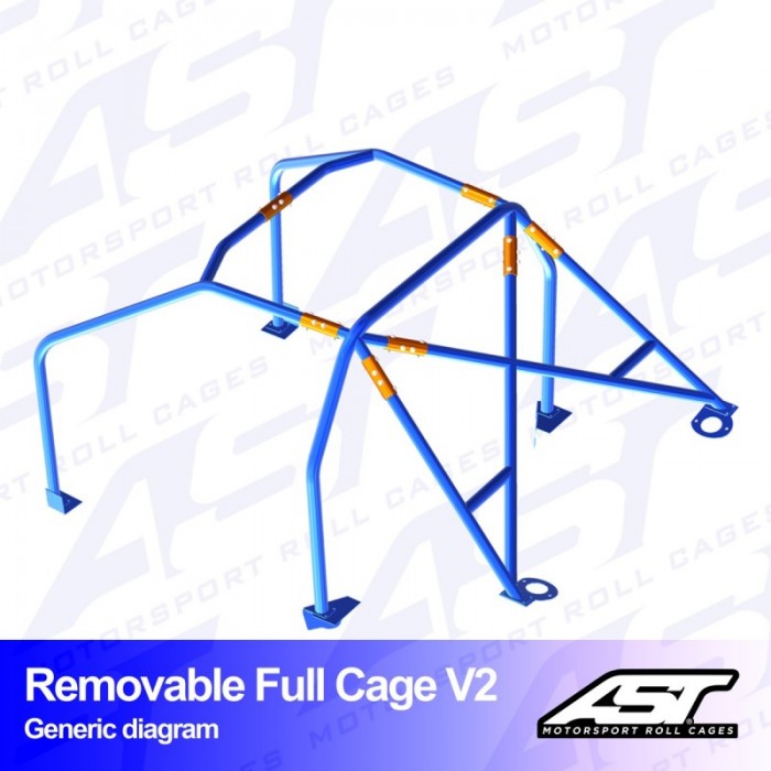 AST Motorpsort 6-Point Trackday Roll Cage V2 - Civic Type R EP3 01-05