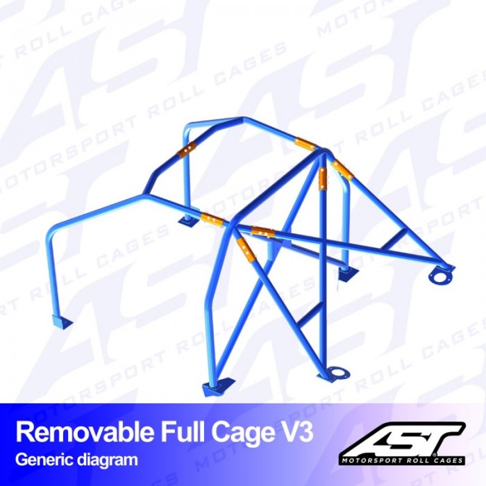 AST Motorpsort 6-Point Trackday Roll Cage V3 - Civic Type R EP3 01-05